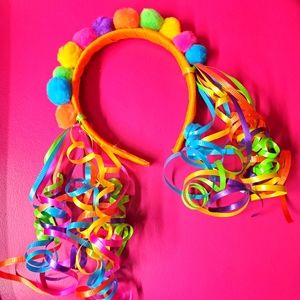 Fiesta pom pom colorful headband